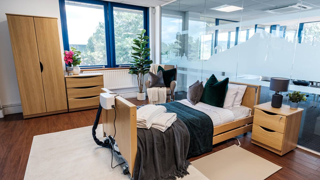 A care bedroom fitted with RGS equipment